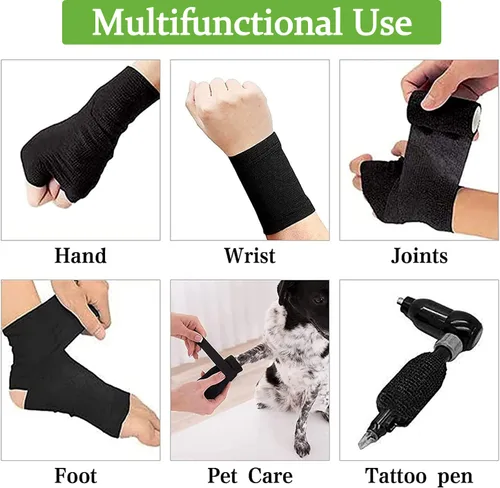 Miniatura 7 de Cubiertas para máquina de bolígrafos de tatuaje y cinta de agarre, 200 fundas para bolígrafos de máquina con 4 piezas de cinta de agarre de 2 x 5