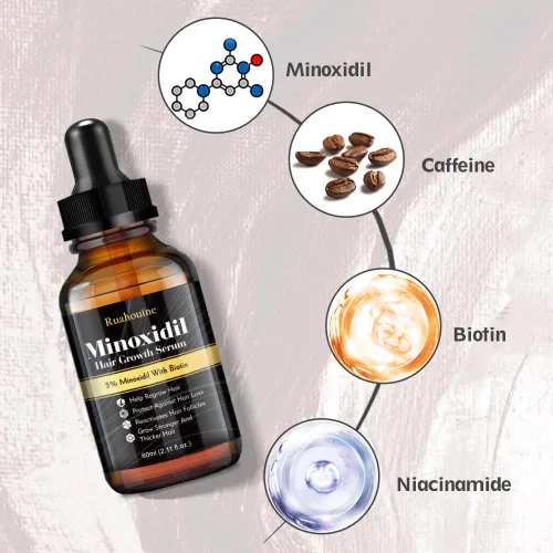 Miniatura 2 de Paquete de 2 sueros para el crecimiento del cabello de minoxidil al 5%, tratamiento para el crecimiento del cabello para hombres y mujeres