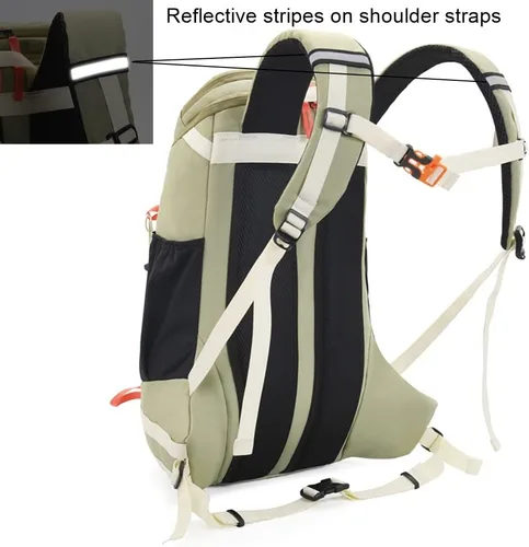 Miniatura 6 de Bseash Mochila impermeable de 40 L para senderismo y campamento con cubierta para lluvia, mochila de viaje para deportes al aire libre para esquí
