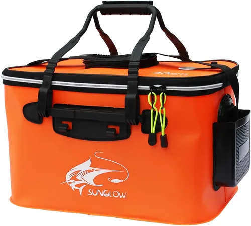 Miniatura 9 de Grneric Cubo de pesca, 6 galones/8 galones/10 galones, contenedor de pescado vivo multifuncional, cubo de cebo de pescado vivo, bolsa de pesca