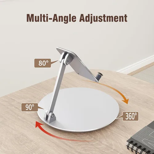 Miniatura 2 de Soporte giratorio e inclinable para Echo Hub, con base giratoria de 360°, soporte de escritorio para Alexa Hub, multiángulo, soporte de montaje