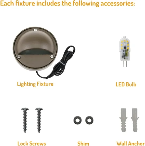 Miniatura 2 de Lumina Lighting® Luces LED de 2 W para terraza (paquete de 2) Luces de bajo voltaje para cubierta de paisaje impermeables – 12 V 3000 K