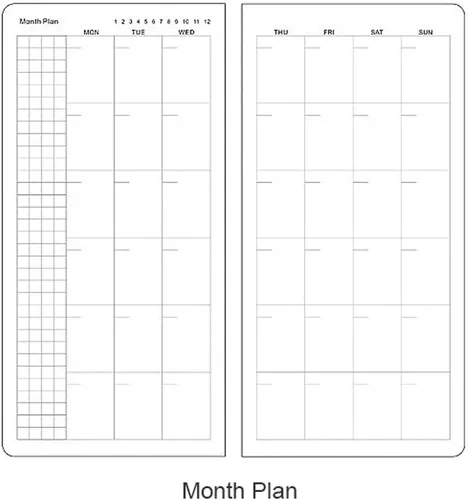 Miniatura 5 de Agenda semanal de bolsillo sin fecha, planificador, organizador, agenda anual, mensual, semanal en cuadernos A6