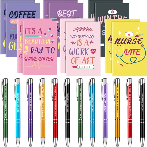 Miniatura 9 de Geyee 24 mini bolígrafos motivacionales, blocs de notas inspiradores, regalos de agradecimiento a granel, diarios pequeños, juego de bolígrafos