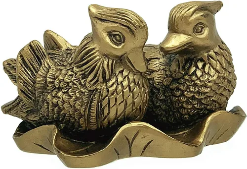 Betterdecor Feng Shui chino mandarín Yuan Yang Love Birds estatua figurita decoración para el hogar y la oficina para el romance y el amor