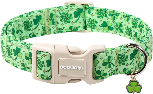Miniatura 41 de DOGWONG Collar de Algodón Navideño para Perro, Collar de Perro Rojo de Papá Noel, Collares Duraderos para Mascotas de Fiestas Navideñas, Lindo Rojo