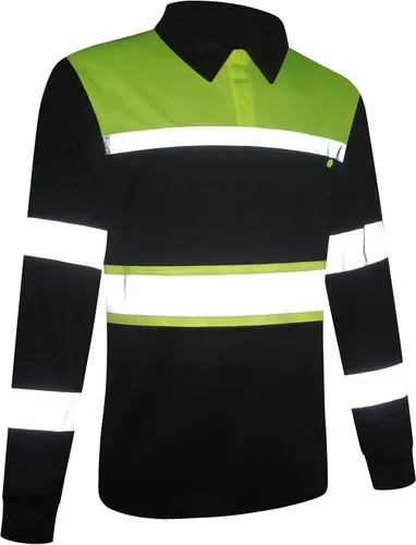 Miniatura 3 de Camisas de seguridad HoliSecure para hombre, camisas polo reflectantes de alta visibilidad para hombre con bolsillo, ropa de trabajo de manga corta