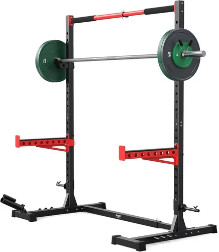 Miniatura 15 de FLYBIRD SR1 - Estante para sentadillas con barra de dominadas, estante de potencia multifuncional ajustable, soporte de sentadillas de ancho