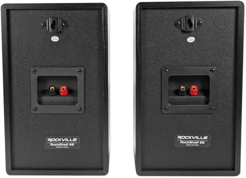 Miniatura 4 de Rockville Par RockShelf 68B V2 400W Negro 6.5" Altavoces para estantería en casa, 8 ohmios, altavoces Kevlar, tweeters de cúpula de seda, montaje