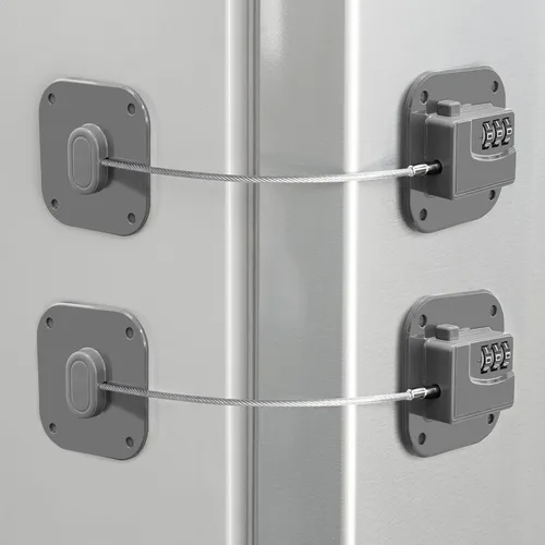 Miniatura 13 de Cerradura de refrigerador, cerradura de nevera resistente, cerradura de combinación para armarios de refrigerador, cajones, seguridad, fácil