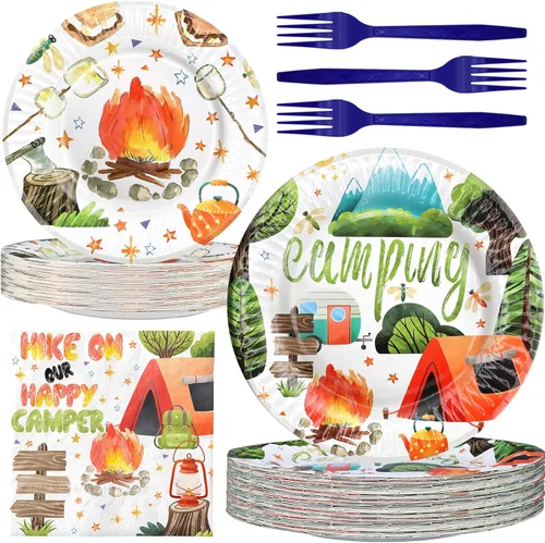 Miniatura 13 de Decoraciones de fiesta de cactus – Platos de fiesta de cactus y servilletas para fiestas de cumpleaños infantiles, sirve para 20 invitados