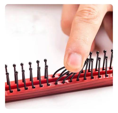 Miniatura 6 de GBSTORE Peine plegable para el cabello, cepillo portátil de viaje para el cabello, peine de masaje antiestático de doble cabeza, para niñas, niños