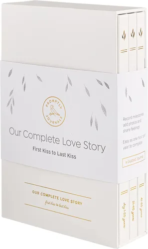 Miniatura 10 de Promptly Journals, Nuestra historia de amor Volumen 2: 21 a 40 aniversario (Gris, Lino) Diario de recuerdos de pareja