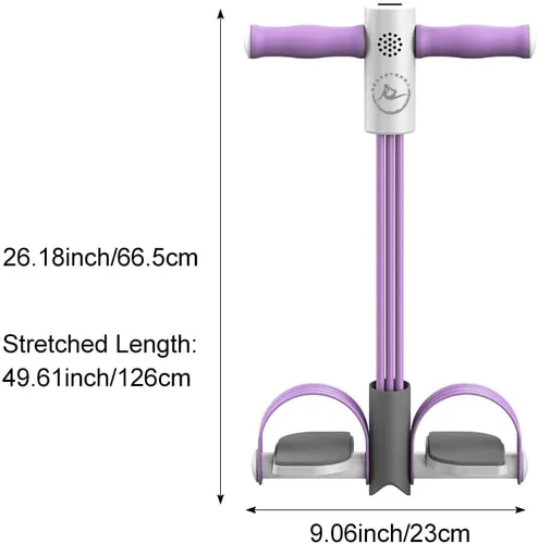 Miniatura 2 de CALIDAKA Cuerda de Tensión Multifunción, Extractor de Pedal de Yoga Elástico de 6 Tubos Banda de Resistencia, Cuerda de Resistencia Extractor
