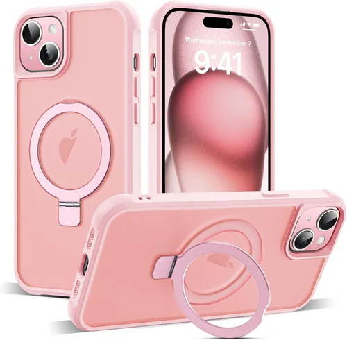 Miniatura 138 de SKYLMW – Funda compatible con iPhone 12 Pro Max y iPhone 13 Pro Max con soporte magnético invisible tipo anillo, fundas translúcidas para teléfonos