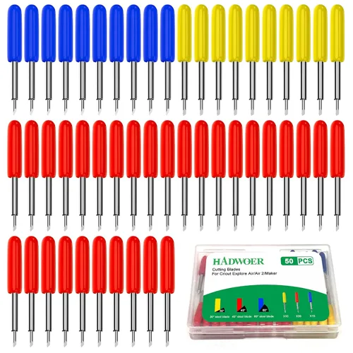 Hadwoer 50 cuchillas de corte de repuesto compatibles con Explore Air 2/Air 3/Explore 4/Maker/Maker 3/Maker 4