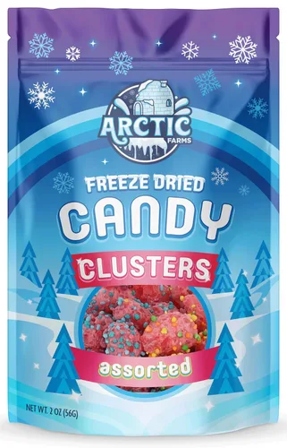 Miniatura 5 de Arctic Farms Caramelos liofilizados en racimos de caramelos de 2 onzas empaquetados y en caja (sabores surtidos)