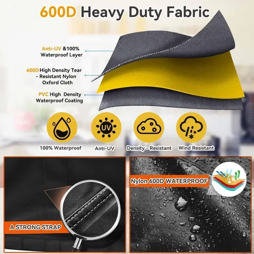 Miniatura 3 de Cubierta para freidora de aire resistente al calor, impermeable, a prueba de polvo, compatible con Ninja DZ201 Foodi de 8 cuartos de galón, Ninja