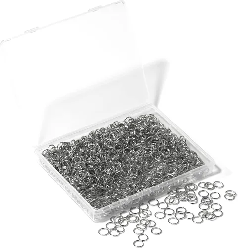 Miniatura 10 de 1600 piezas de anillos abiertos de plata para hacer joyas, juego de anillos de plata bañada en plata para joyería