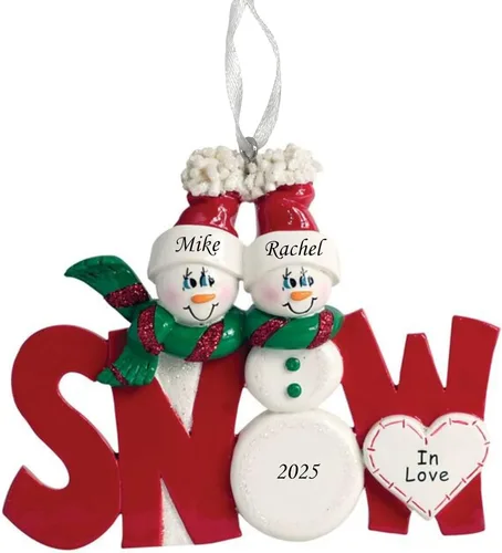 Miniatura 8 de Adorno de Navidad Personalizado para Parejas 2025 – Regalo Personalizado para Parejas, Recién Casados, Parejas Casadas y Comprometidas – Decoración