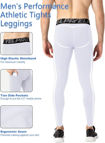 Miniatura 53 de SPVISE Pantalones de compresión para hombre, leggings para deportes, gimnasio, mallas atléticas frescas y secas, capa base para correr, fútbol