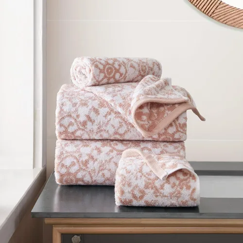 Miniatura 7 de Jessica Simpson Juego de 4 toallas de baño Aziza Decoración de baño premium Incluye 2 toallas de mano y 2 toallas de ducha 100% algodón