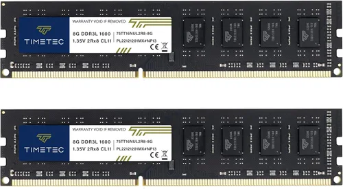 Miniatura 12 de Timetec 8 GB DDR3 1600 MHz (DDR3-1600) PC3-12800 Módulo RAM de memoria RAM sin ECC sin búfer 1,5 V CL11, 2Rx8, doble rango, 240 pines, UDIMM