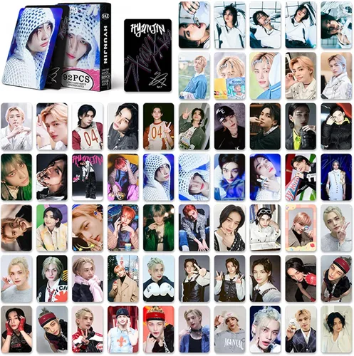 Miniatura 3 de KPOPBP Stray Kids Fotocards 60 PCS SKZ Rock Star Álbum Tarjetas de Fotos con 32 PCS Calcomanías Regalo Kpop Tarjetas Lomo Mercancía para Niños