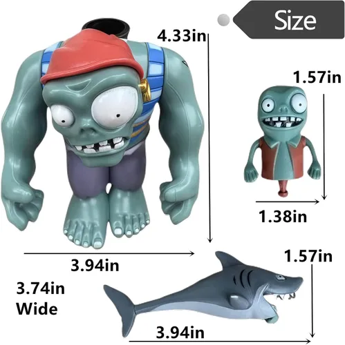 Miniatura 2 de JHESAO Plantas y Zombis - Figuras de acción de juguetes, set de zombis PVZ, serie 1 y 2, grandes regalos para niños y fanáticos, para cumpleaños