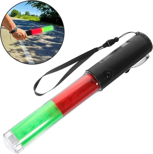 Miniatura 2 de iplusmile Tráfico de 10.23 pulgadas reutilizable resplandor con luces LED rojas y verdes y gancho para colgar para el control de estacionamiento
