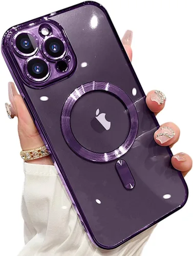 Miniatura 23 de Funda magnética para iPhone 12 Pro Max transparente compatible con MagSafe Funda protectora de lente de cámara integrada para iPhone 12 Pro Max
