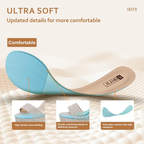 Miniatura 3 de IDIFU - Tacones de plataforma de 5pulgadas para mujer, sandalias Sabrina IN5 de tacón alto y grueso, correa de tobillo, zapatos sexis y elegantes