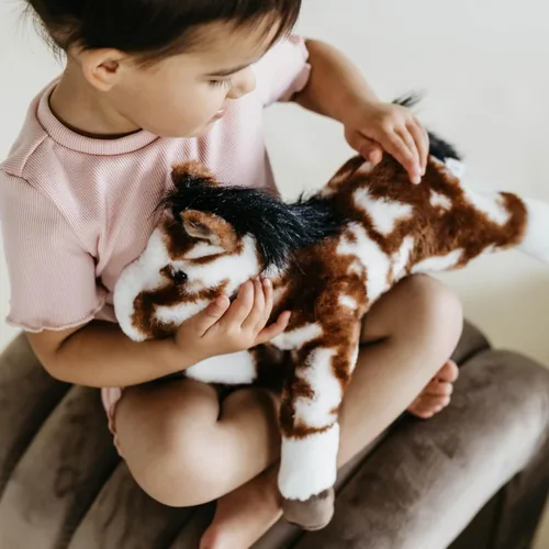Miniatura 5 de The Petting Zoo Peluche de caballo pinto, diseño de caballo pinto, regalos para niños, animales salvajes de corral Onez, juguete de peluche