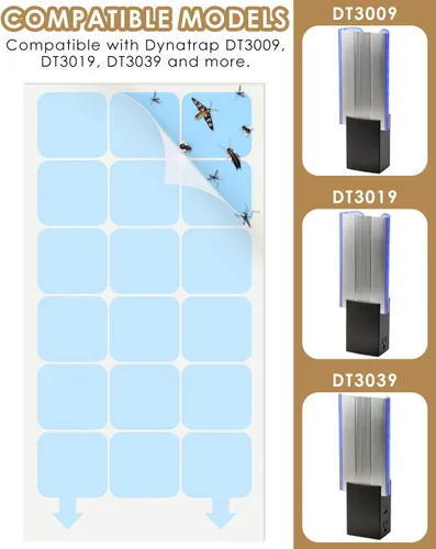 Miniatura 2 de TINDTOP Paquete de 20 tableros de pegamento de repuesto para Dynatrap DT3009, tableros de pegamento para interiores, tarjetas adhesivas