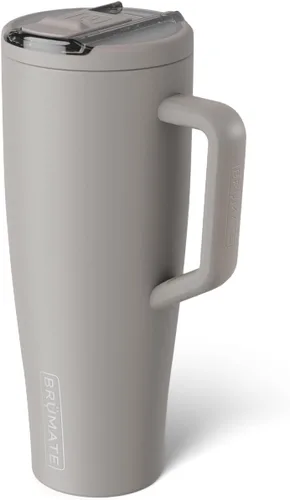 Miniatura 110 de BrüMate Era Flip - Vaso de 30 onzas con tapa con pajilla cubierta 100 % a prueba de fugas, popote higiénico cubierto, botella de agua de acero