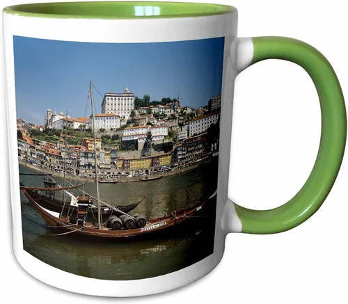Miniatura 10 de 3dRose Taza de café, tamaño - 11oz - Portugal, Porto, barco con barriles de vino en el río Duero Walter Bibikow - Barcos - divertido regalo de taza