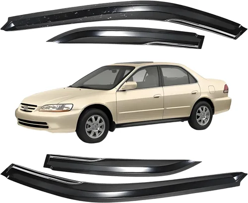 Miniatura 17 de Viseras para ventanas para Mazda 3 Sedán 4 puertas 2004 2005 2006 2007 2008 2009 estilo JDM Mugen, deflector de viento, protector solar y de lluvia