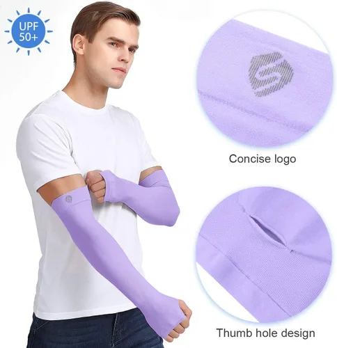 Miniatura 2 de Mangas de brazo para hombres y mujeres, protección solar UV, cubierta de compresión para calentador