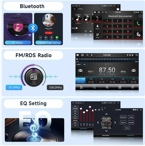 Miniatura 6 de [2G+64G] Radio de coche para Ford F150/F250/F350/E250/E350 Edge Fusion Explorer con Carplay inalámbrico Android Auto, pantalla táctil HD de 7