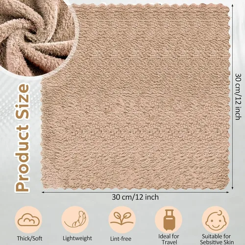 Miniatura 2 de Newwiee 100 piezas de toallas de lavado de secado rápido para baño, toallas de 12 x 12 pulgadas, toallas faciales de microfibra suaves, paños
