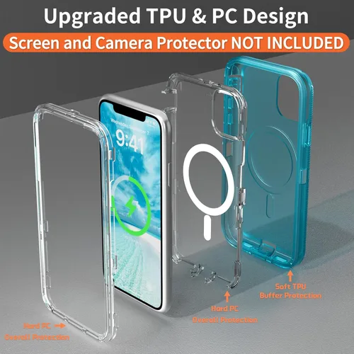 Miniatura 5 de Follaroma Funda para iPhone 11, Compatible con MagSafe, Fundas de Teléfono de Protección Resistente a Prueba de Golpes de Servicio Pesado