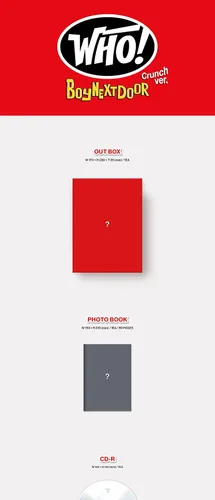 Miniatura 2 de BOYNEXTDOOR QUIÉN! 1er single álbum Crunch Verson 1p Poster en paquete+80p PhotoBook+2p photoCard+1p Postcard+seguimiento sellado