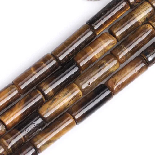 Miniatura 7 de JOE FOREMAN Cuentas de ágata negra de 0.236 x 0.630 pulgadas, cuentas de piedra natural para hacer joyas, hilo de columna de piedras semipreciosas