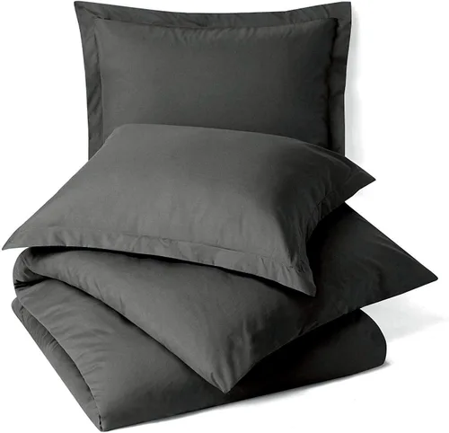 Miniatura 27 de Juego de cama de 4 piezas, 100% algodón, 1000 hilos, funda de edredón, fundas de almohada y sábana bajera ajustable con bolsillo extra profundo