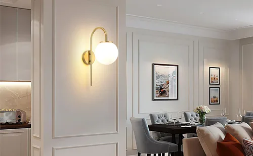 Miniatura 4 de Juego de 2 apliques de pared LED que funcionan con pilas, pantalla de cristal moderna con globo con control remoto, regulable, no cableado, fácil