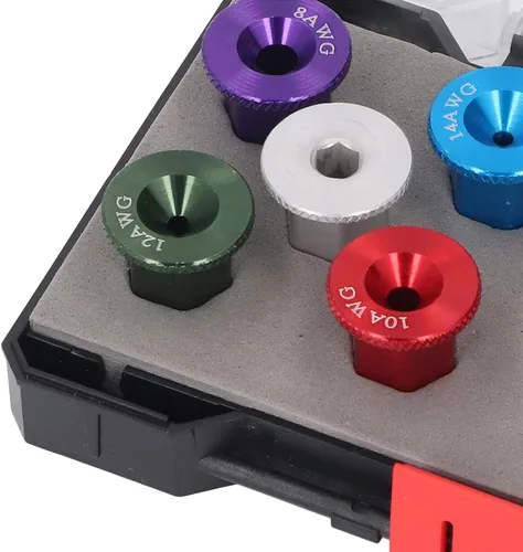 Miniatura 8 de WALFRONT Pelacables de taladro eléctrico, juego de herramientas de pelado de cables con tornado, para cables duros sólidos de 6, 8, 10, 12, 14 AWG