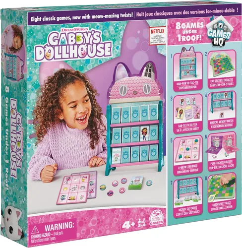 Miniatura 12 de Spin Master Games, Gabby’s Dollhouse, Juego de mesa Meow-Mazing, Juego de mesa para niños, Juegos familiares, Juego de preescolar para familias
