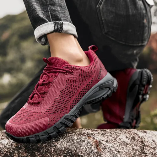 Miniatura 9 de ulogu Zapatos de senderismo impermeables para hombres y mujeres, cómodos, ligeros, antideslizantes, para caminar todo el día, para trabajar y caminar