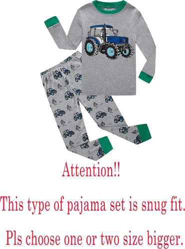 Miniatura 2 de KikizYe - Conjunto de pijamas para niños y niñas pequeños y grandes, ropa de dormir de 100% algodón