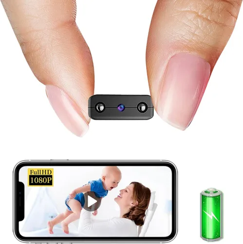 Cámara de batería WiFi inalámbrica más pequeña, cámara de seguridad IP HD1080P, monitor de bebé, mini cámara para mascotas, cámara de niñera con